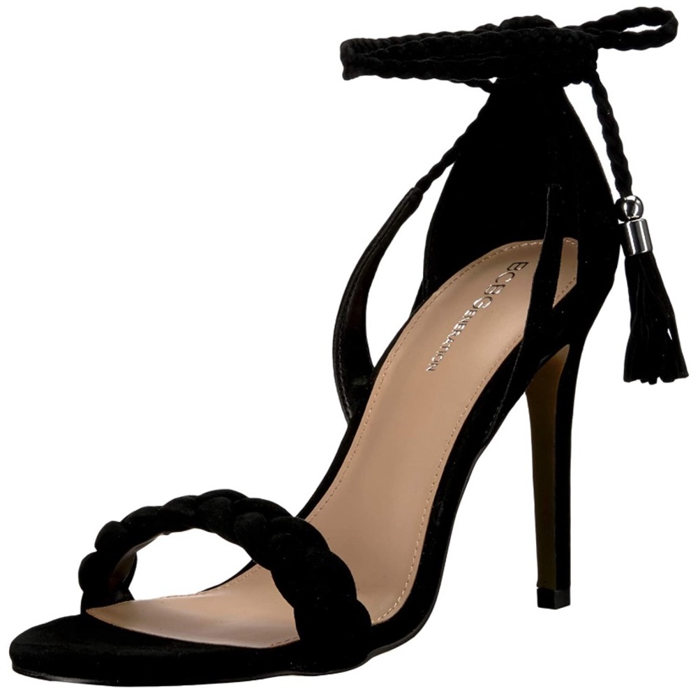 BCBGeneration Black 4” Heels  Tie-up Size10